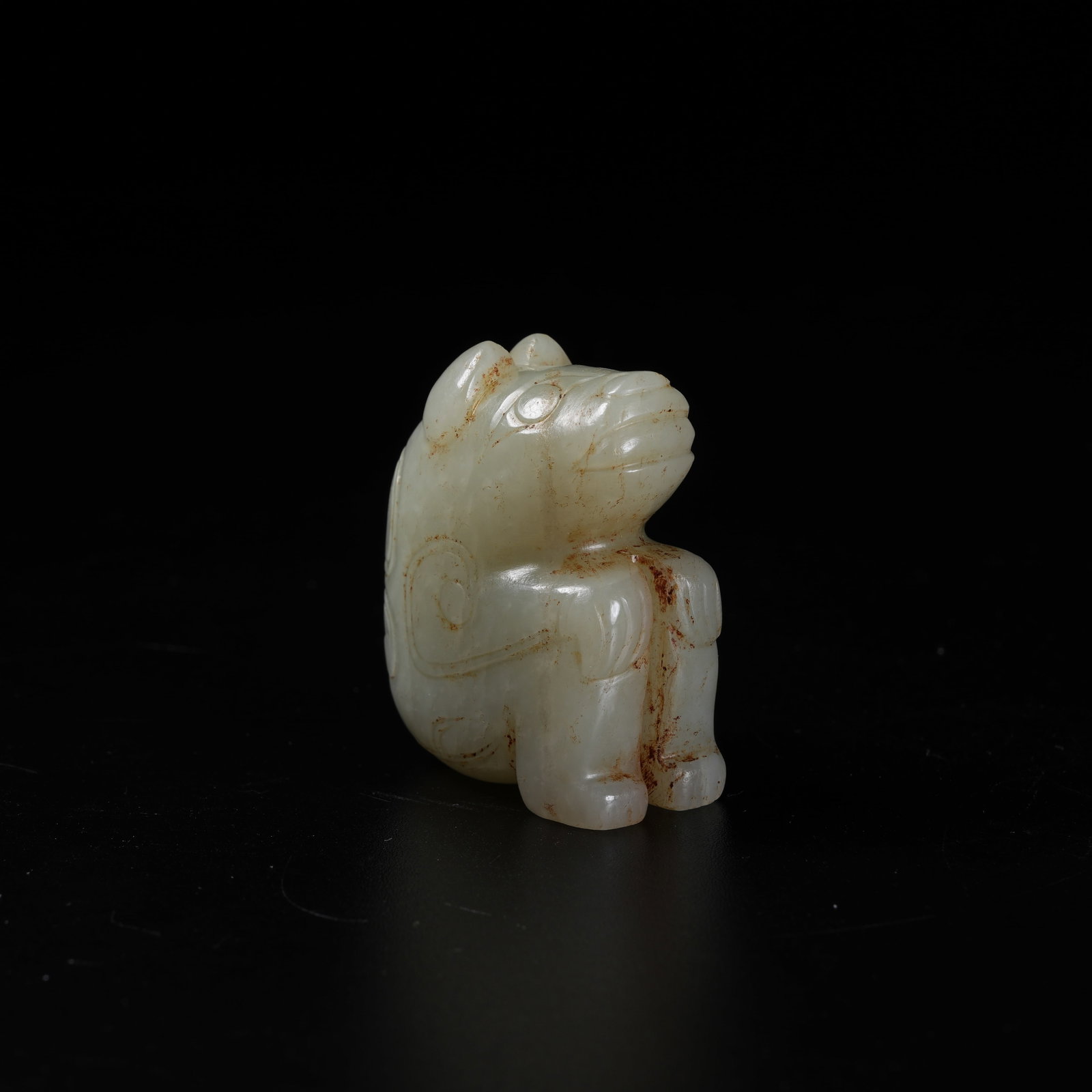 A ARCHAIC JADE BEAR ORNAMENT: Archaic Jade Bear Ornament