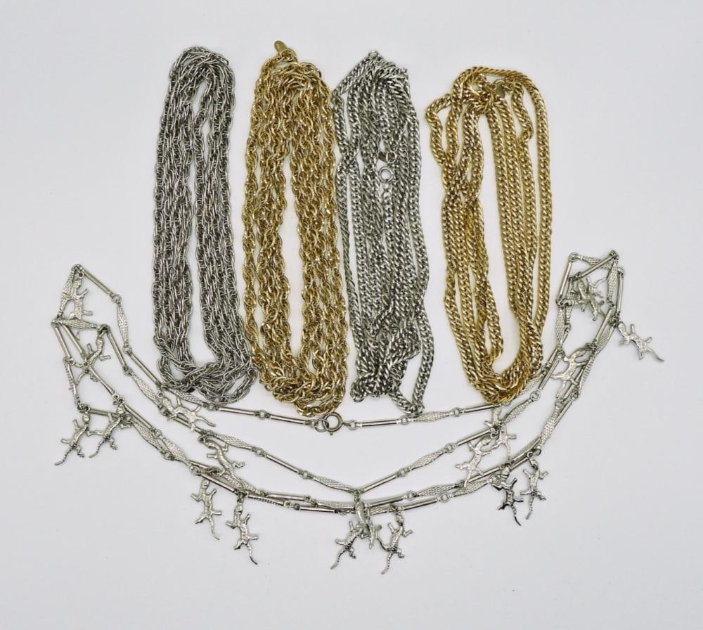 5 LONG CHAIN NECKLACES (1 of 2)