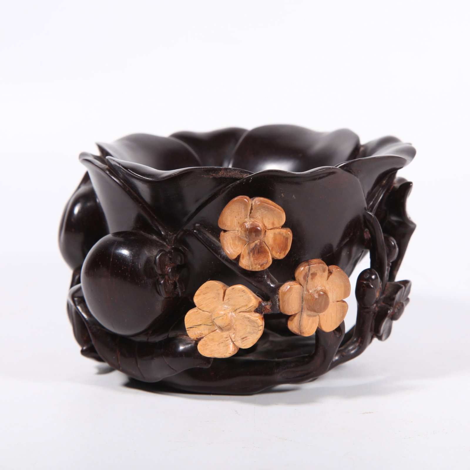 A RED SANDALWOOD LOTUS-SHAPED WASHER (1 of 8)