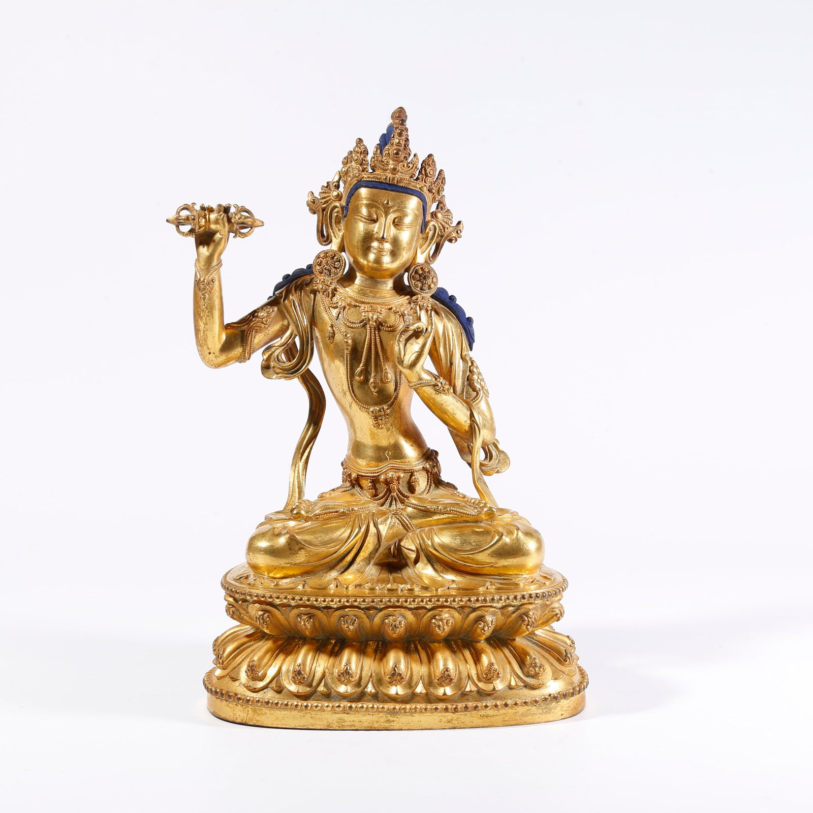 A GILT-BRONZE VAJRAPANI BODHISATTVA FIGURE (1 of 9)