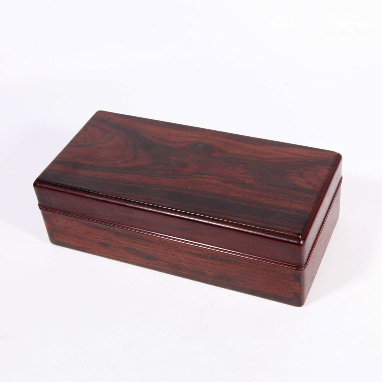 A RED WOOD COVERED BOX (1 of 9)