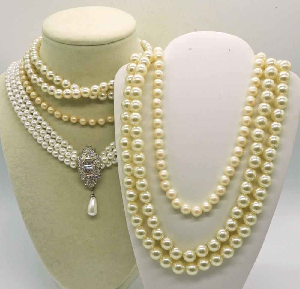5 PEARL NECKLACES: 5 PEARL NECKLACES