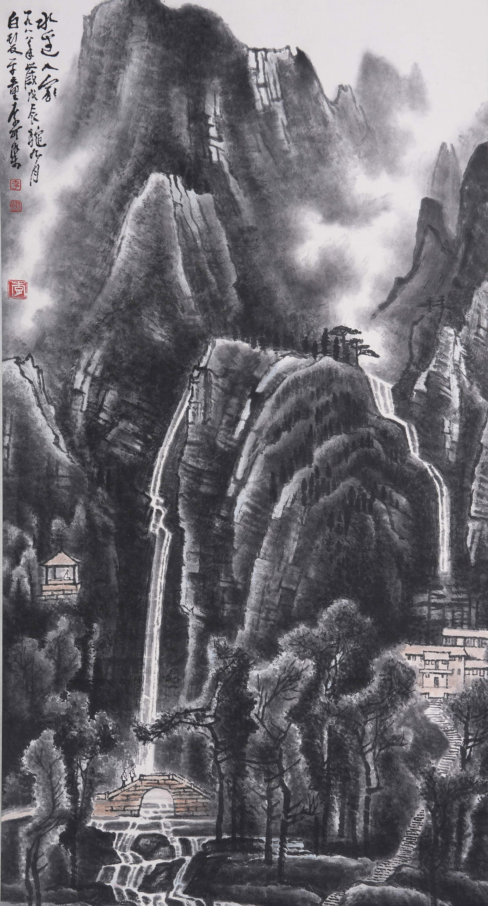 A LANDSCAPE PAINTING ON PAPER BY LI KERAN.李可染 (1 of 10)