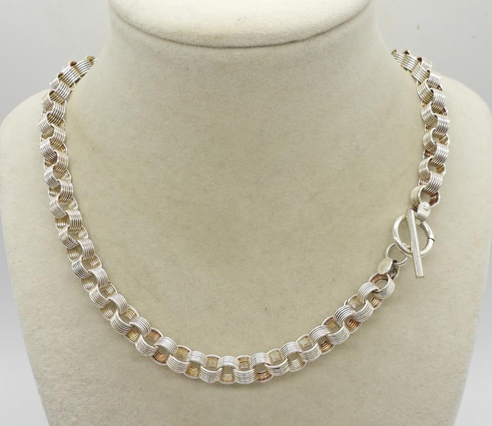 NICE STERLING LINK NECKLACE (1 of 1)
