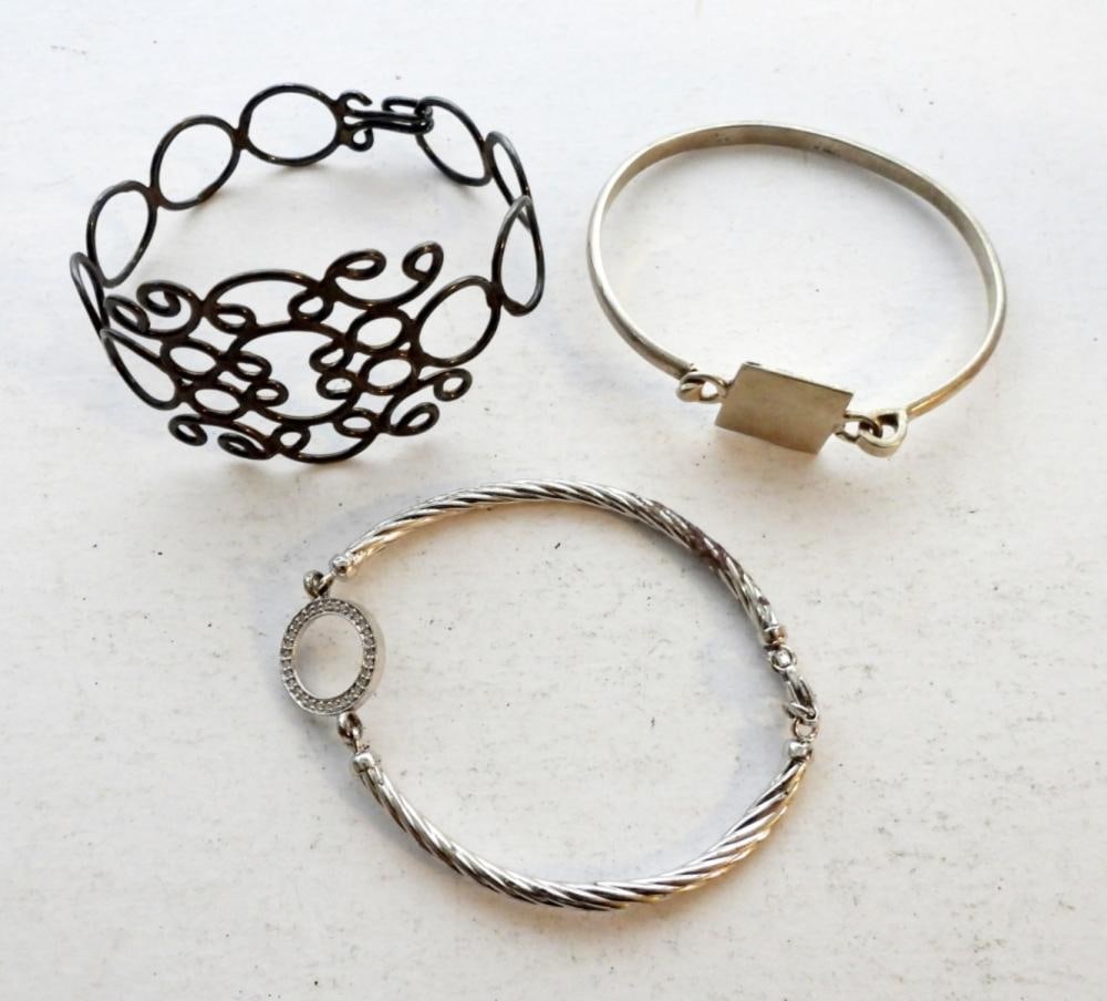 (3) STERLING SILVER 925 BRACELETS (1 of 3)