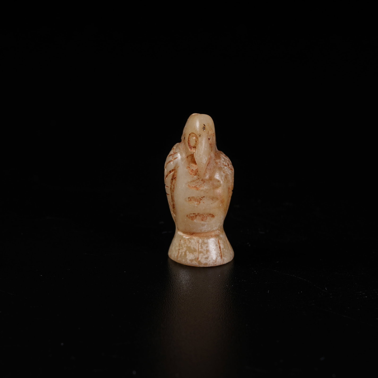 A ARCHAIC JADE OWL PENDANT: Archaic Jade Owl Pendant