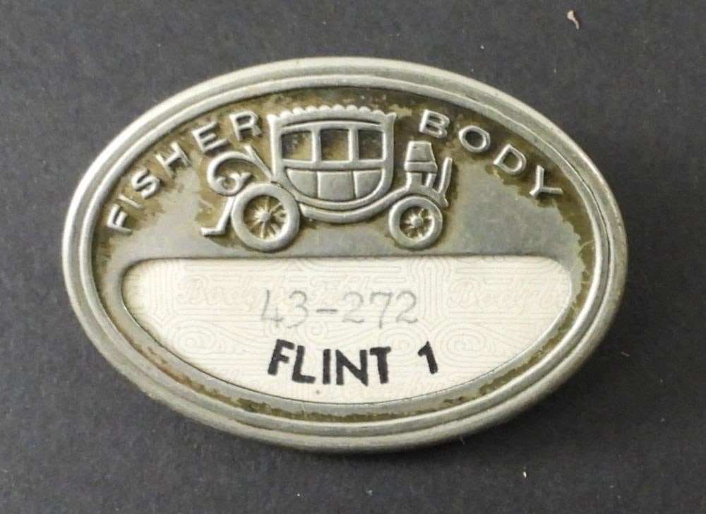 VINTAGE FISHER BODY EMPLOYEE BADGE (1 of 2)