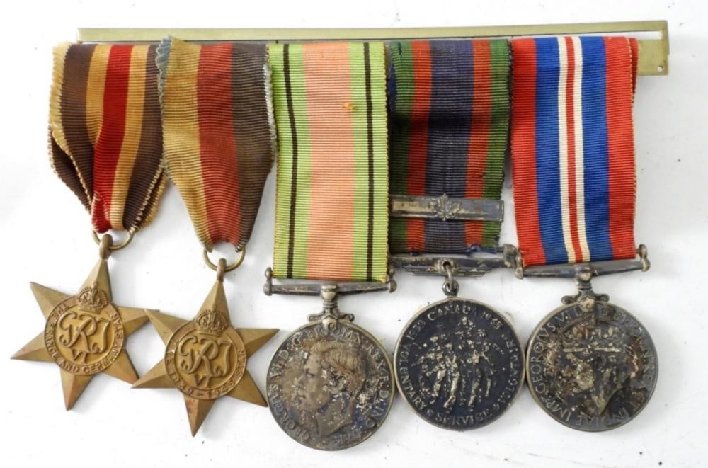WWII BRITISH MEDALS GROUP MEDALS (1 of 2)