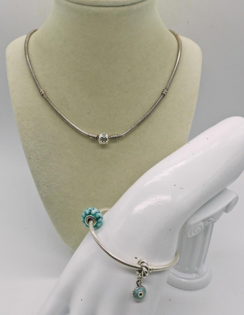 PANDORA NECKLACE & BRACELET 925: PANDORA NECKLACE & BRACELET 925