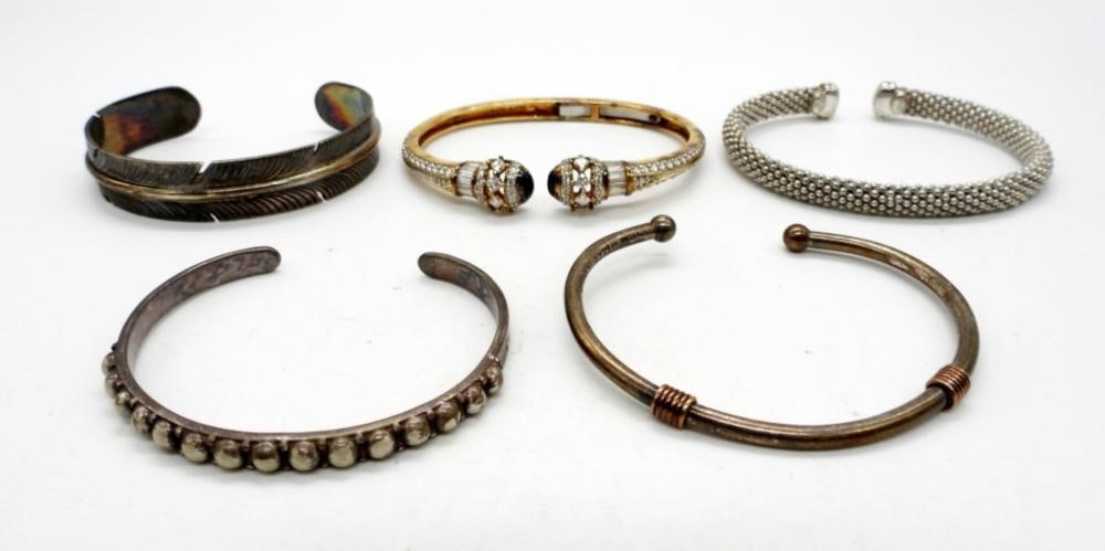 (5) STERLING SILVER CUFF BRACELETS (1 of 3)