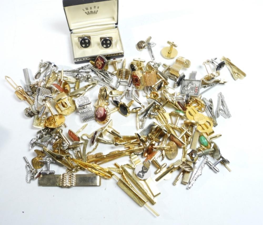 LARGE MEN'S DRESS JEWELRY LOT - HUGE!: LARGE MEN'S DRESS JEWELRY LOT - HUGE!