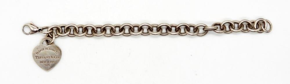 TIFFANY & CO. 7" BRACELET MARKED 925: TIFFANY & CO. 7" BRACELET MARKED 925