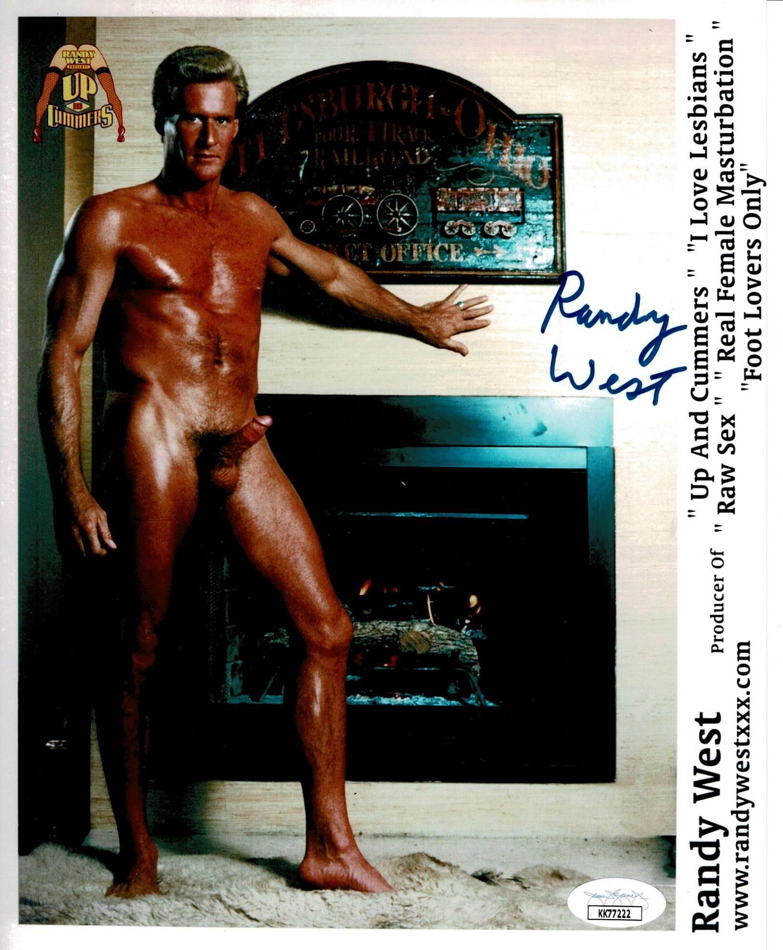 RANDY WEST REPRINT PHOTO: 8x10 reprint/preprint photo. Signature is part of the photo.