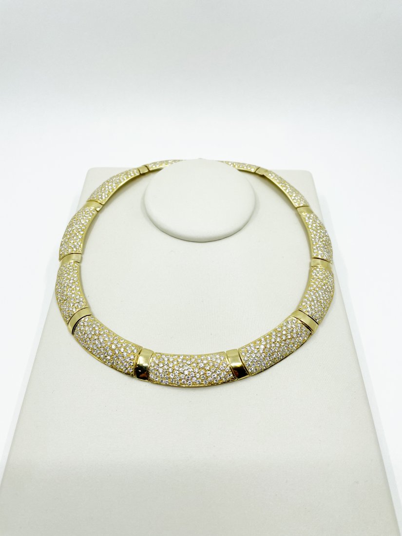 Vintage Diamond Choker Collar 31.37 Carat - 18K Yellow Gold (1 of 7)