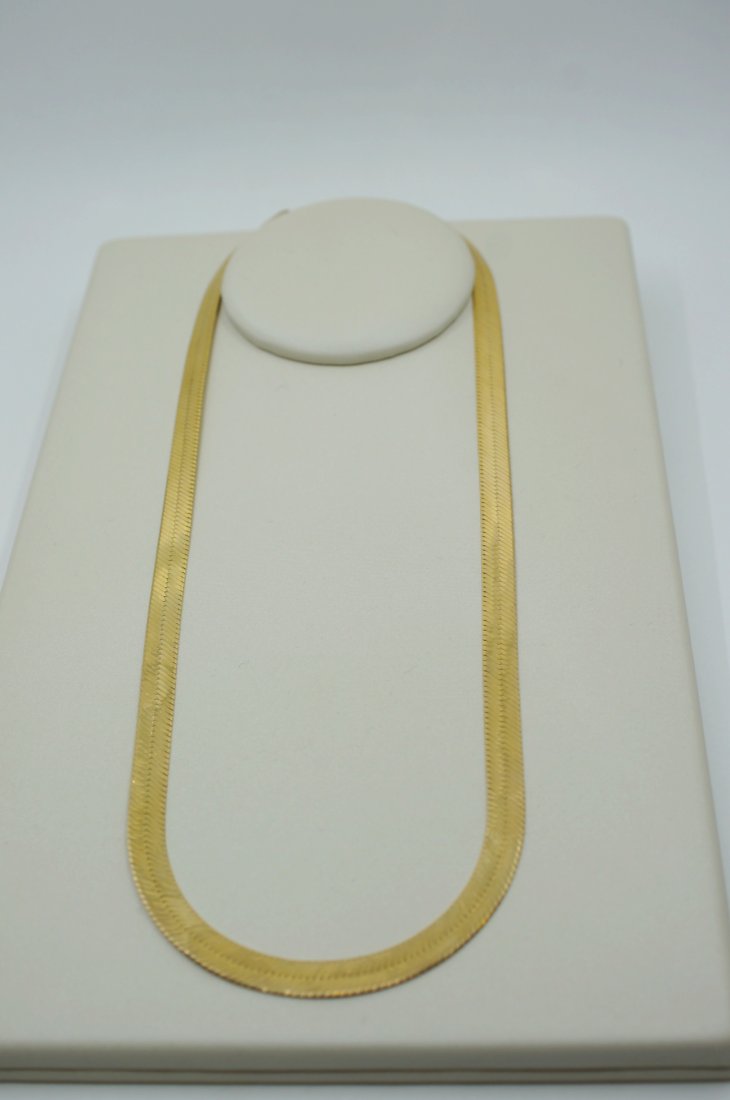 HERRINGBONE CHAIN 14K GOLD YELLOW GOLD 6 MM (1 of 3)