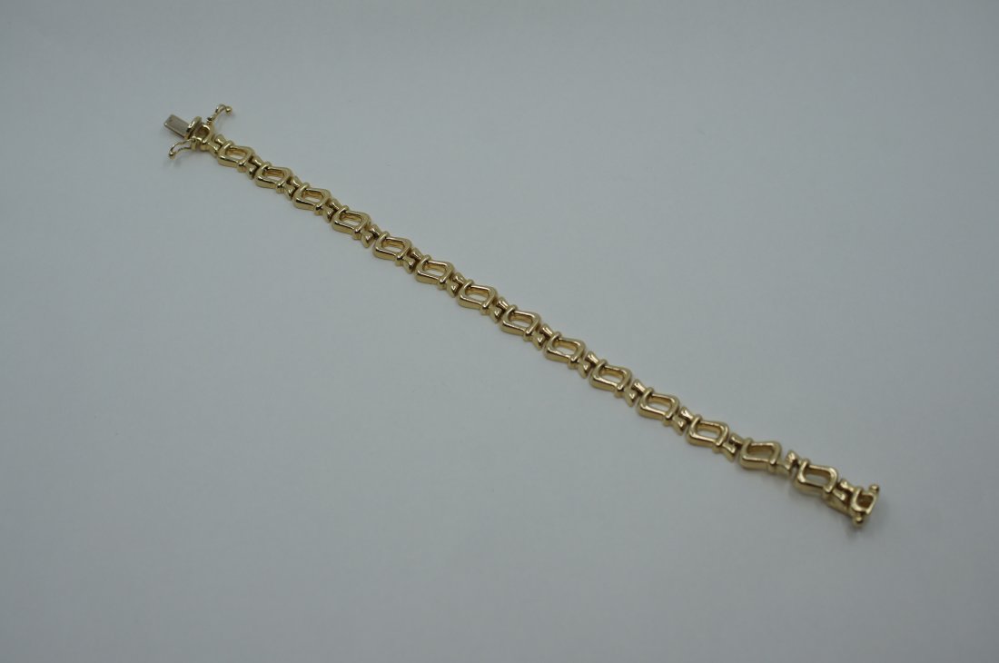 Italian Fancy Link Bracelet 14K Yellow Gold (1 of 5)