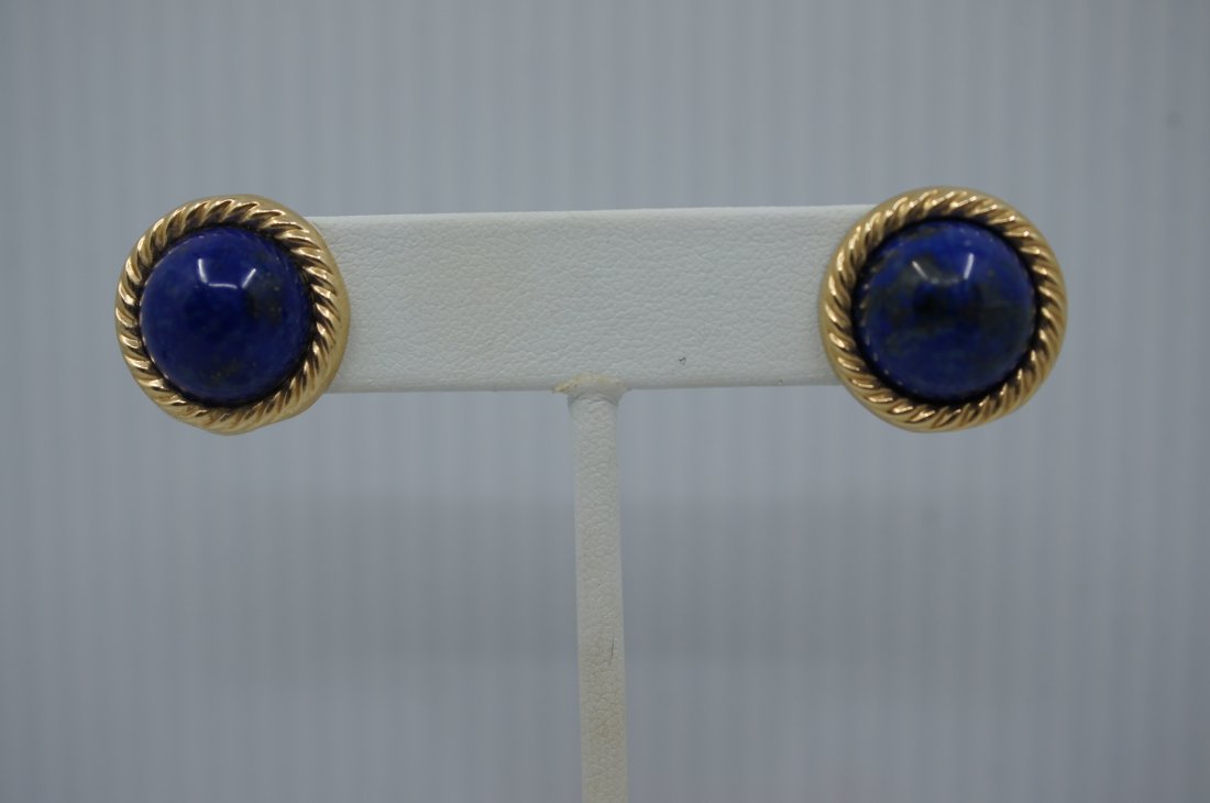 Lapis Lazuli 14K Yellow Gold Earrings (1 of 2)