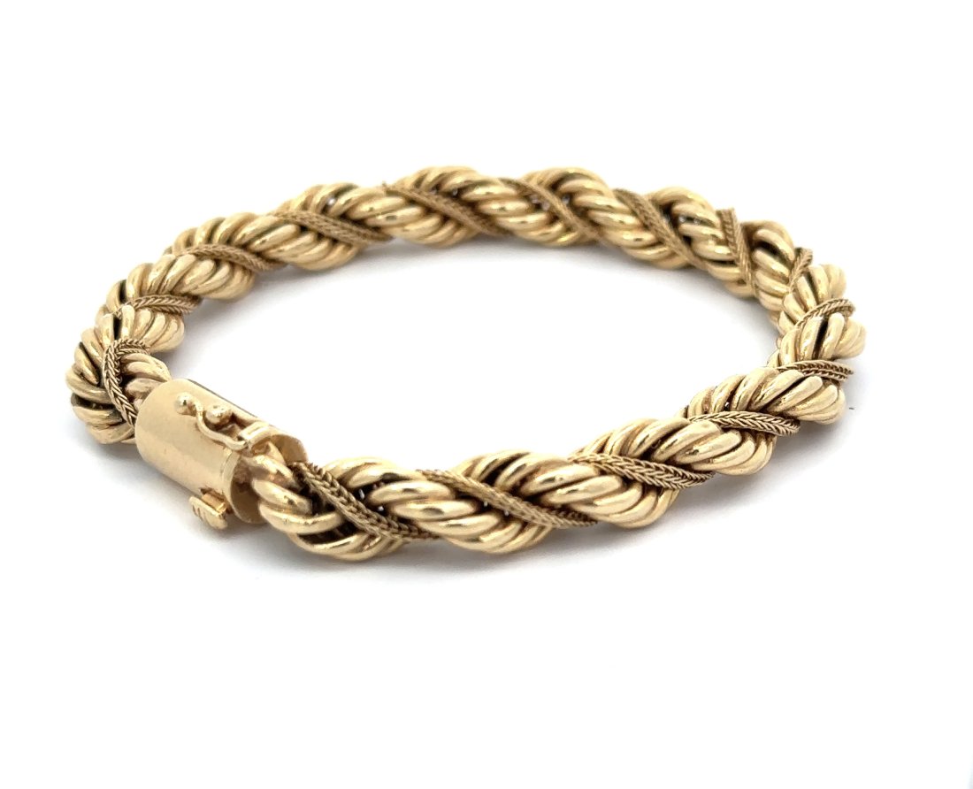 Vintage Rope Chain Bracelet 14K (1 of 2)