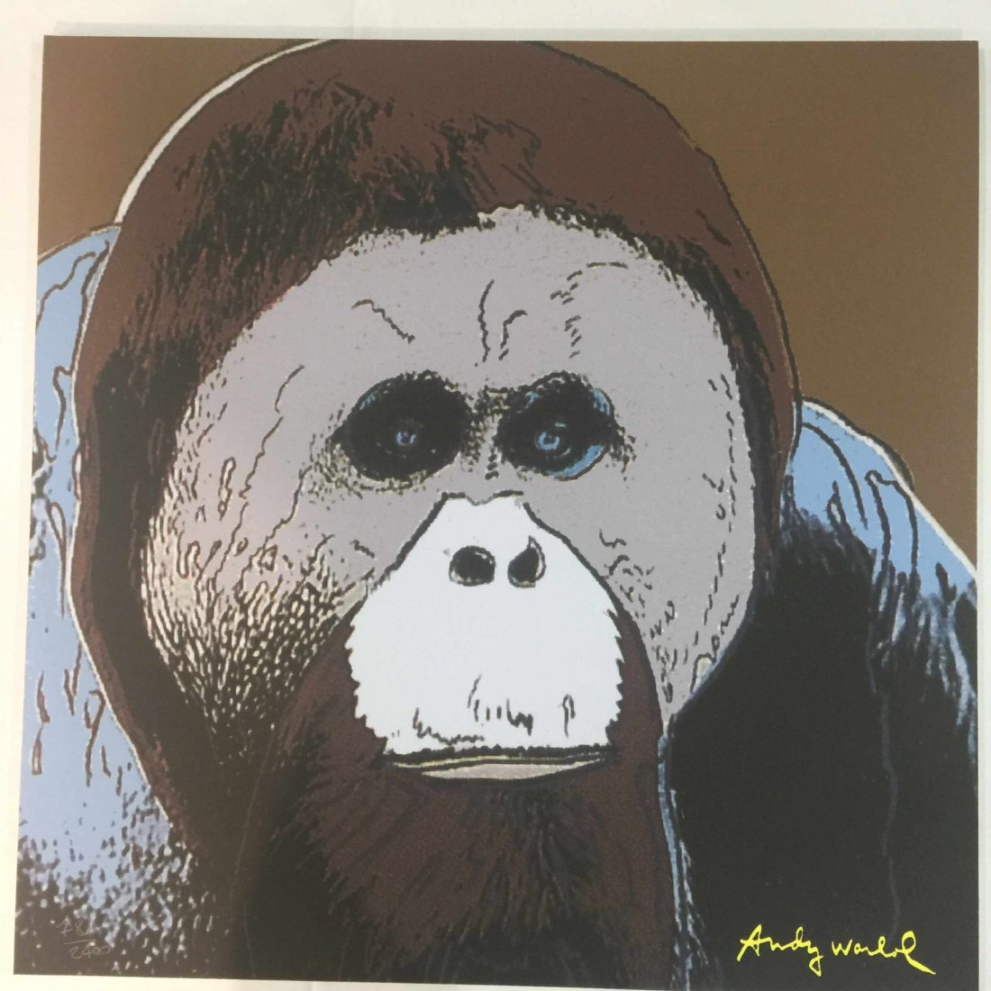 Andy Warhol offset lithograph signature on plate 60x60 cm (1 of 11)
