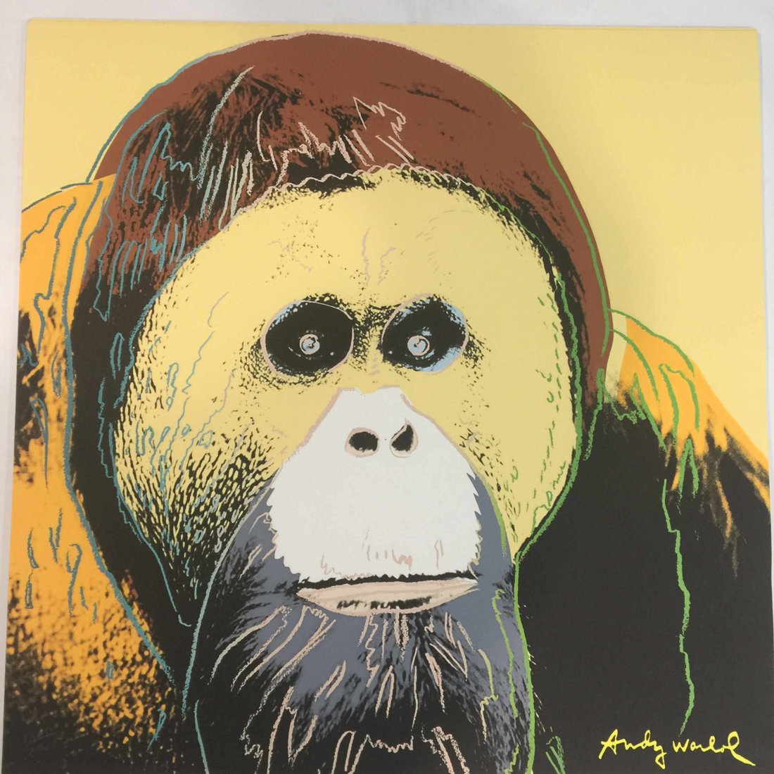 Andy Warhol offset lithograph signature on plate 60x60 cm (1 of 18)