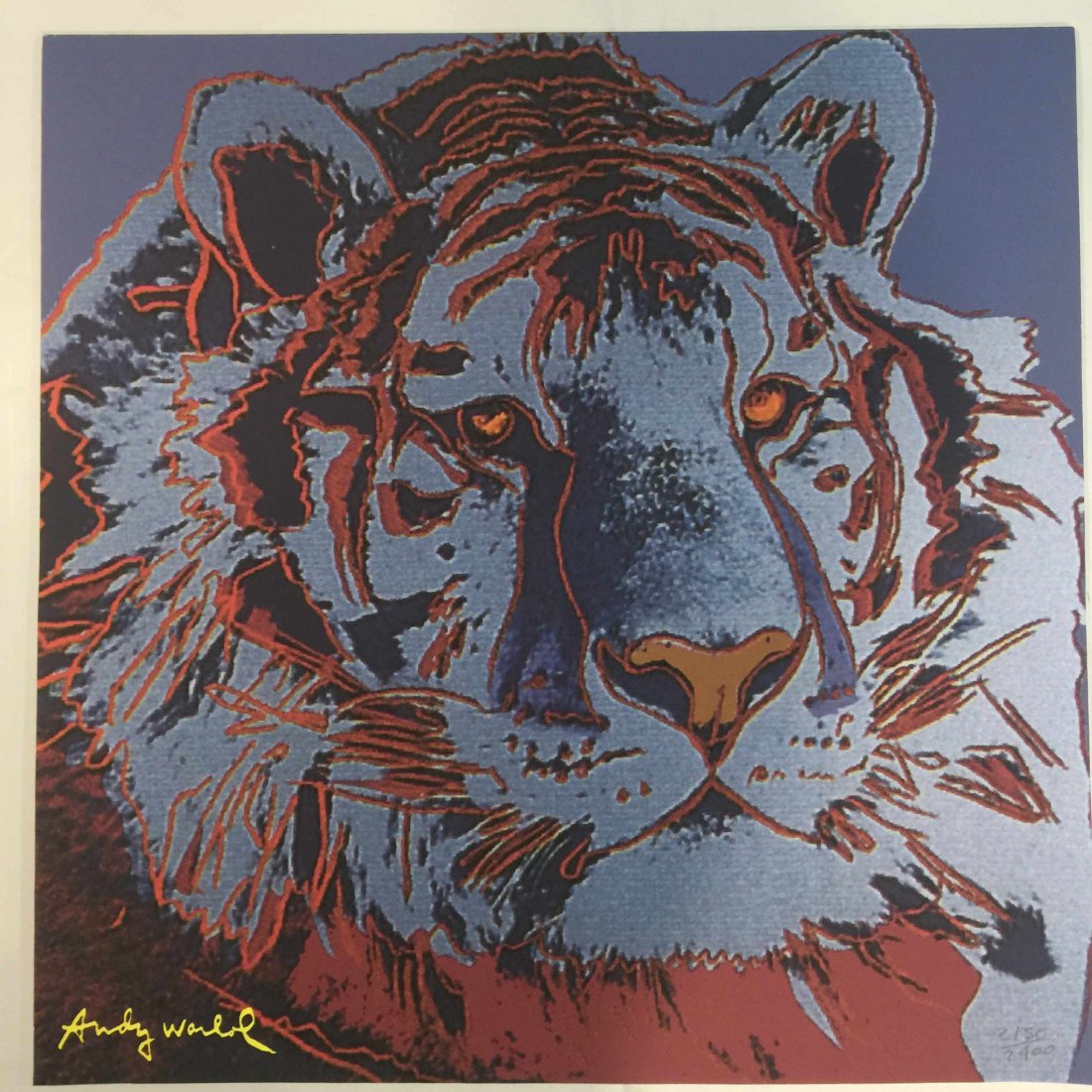 Andy Warhol offset lithograph signature on plate 60x60 cm (1 of 17)