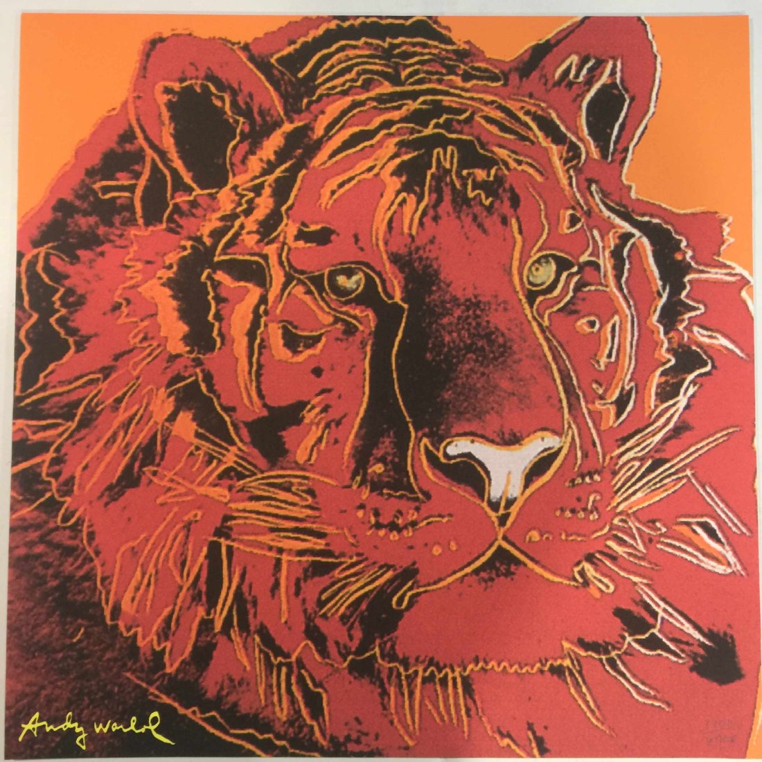 Andy Warhol offset lithograph signature on plate 60x60 cm (1 of 19)