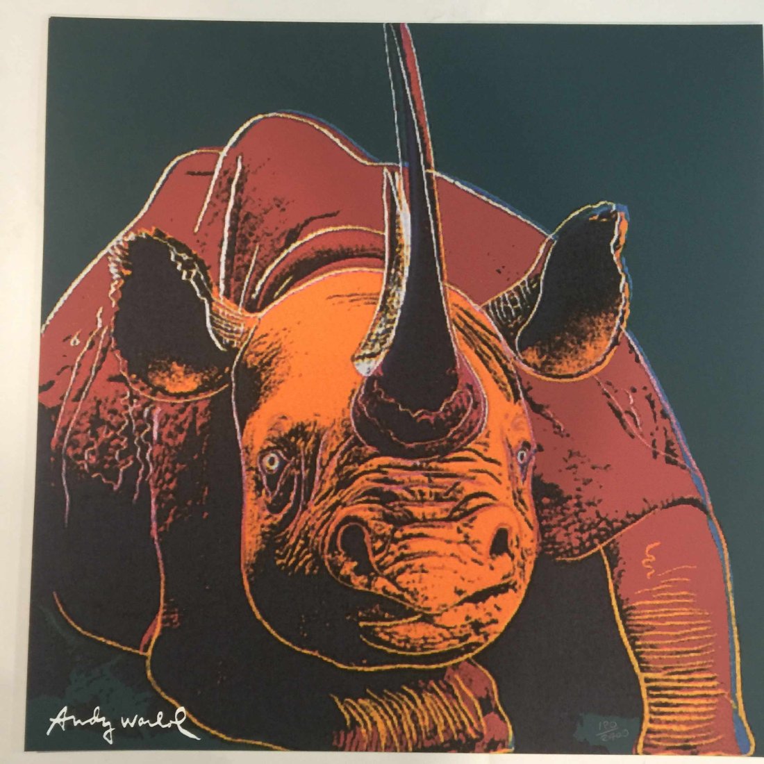 Andy Warhol offset lithograph signature on plate 60x60 cm (1 of 16)