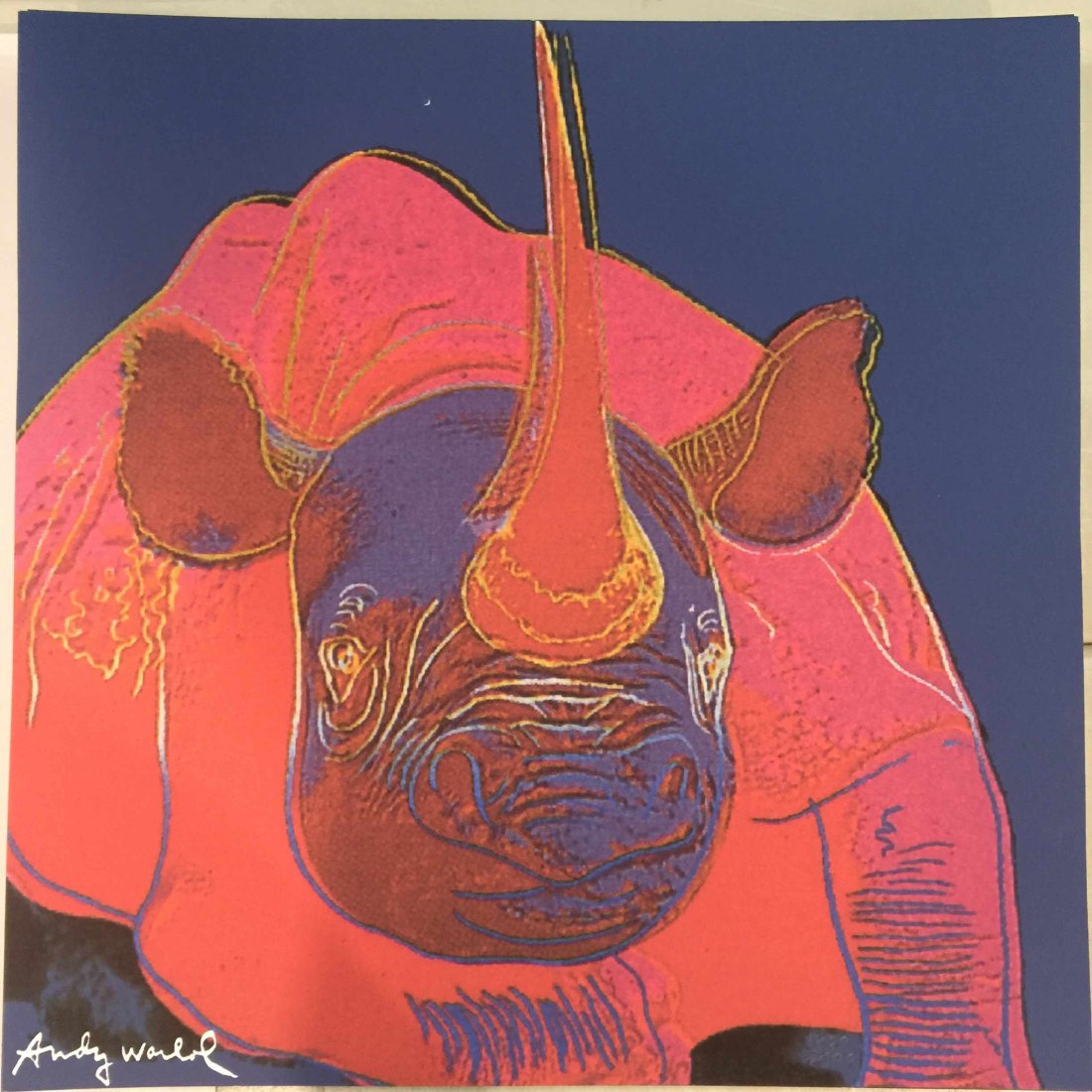 Andy Warhol offset lithograph signature on plate 60x60 cm (1 of 10)
