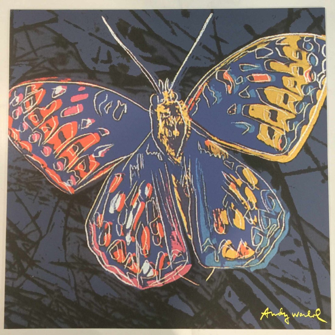 Andy Warhol offset lithograph signature on plate 60x60 cm (1 of 15)