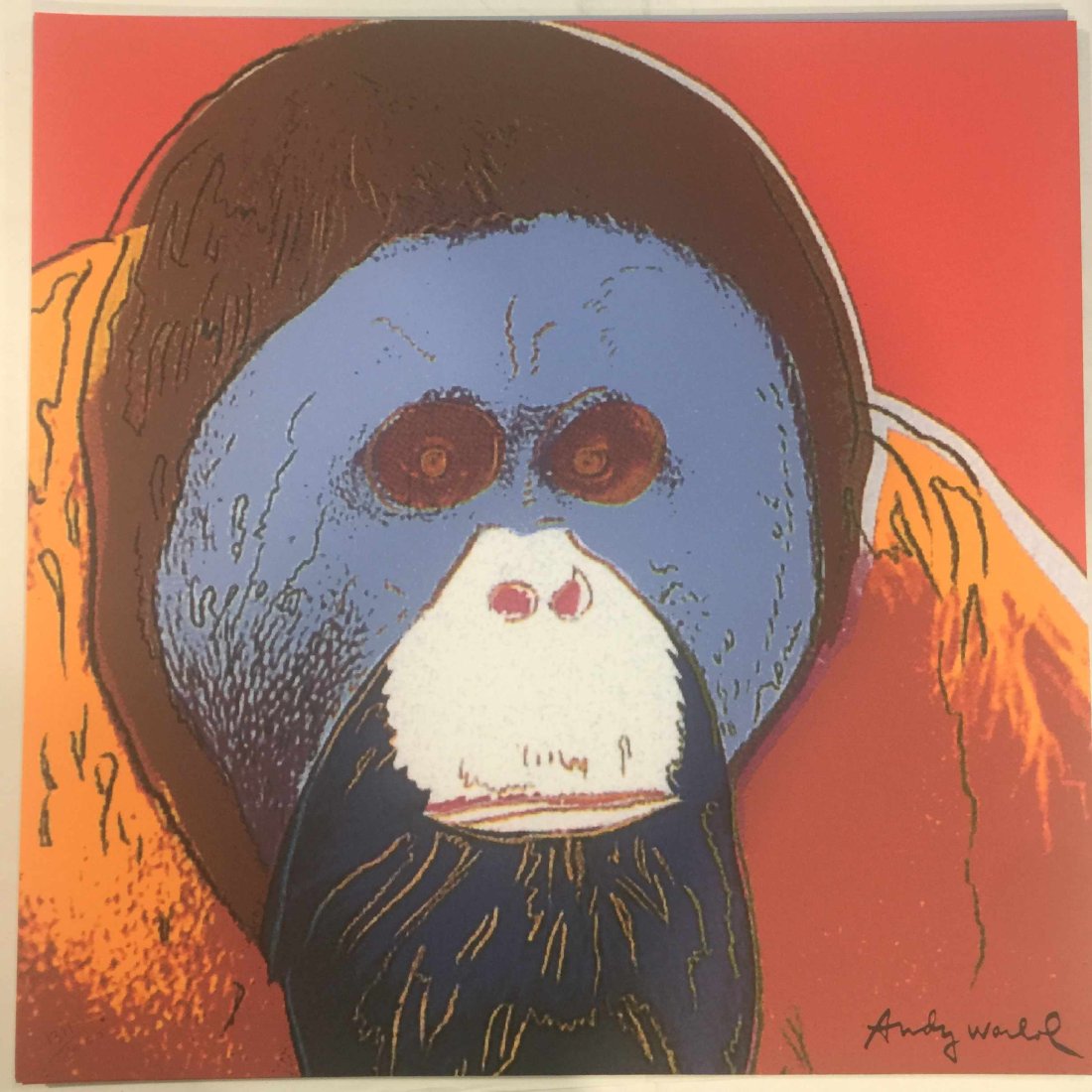 Andy Warhol offset lithograph signature on plate 60x60 cm (1 of 14)