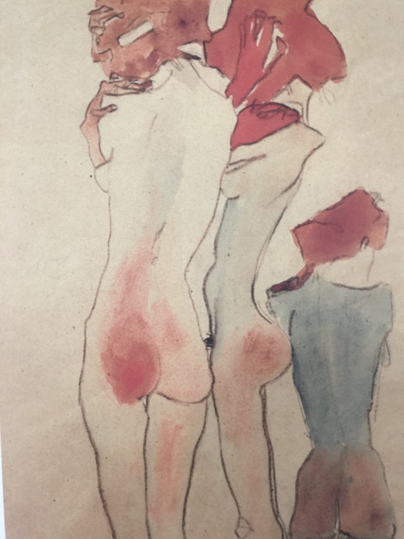 Egon Schiele Lithograph cm 50x70 with authentication - ediz. SPADEM - artist stamp: Egon Schiele size 50x70 cm Signature - artist stamp numbering 200 SPADEM France stamp edition 1995issued with a certificate International shipping insuredEgon Leo Adolf Ludwig Schiele - 12 June 1890 -