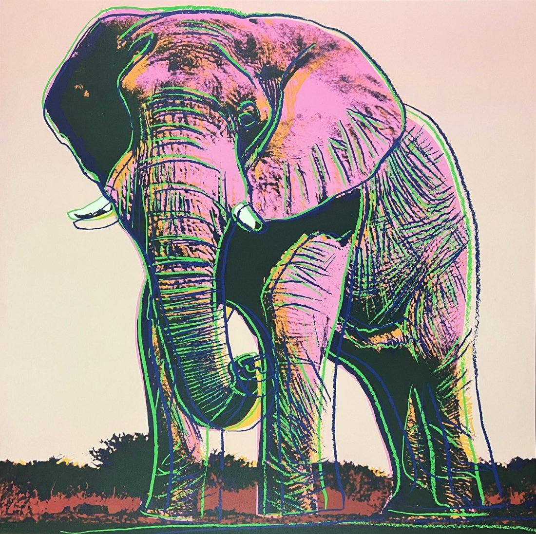 ANDY WARHOL African Elephant, from Endangered Species 38x38 in. (F. & S. II.293) (1 of 6)