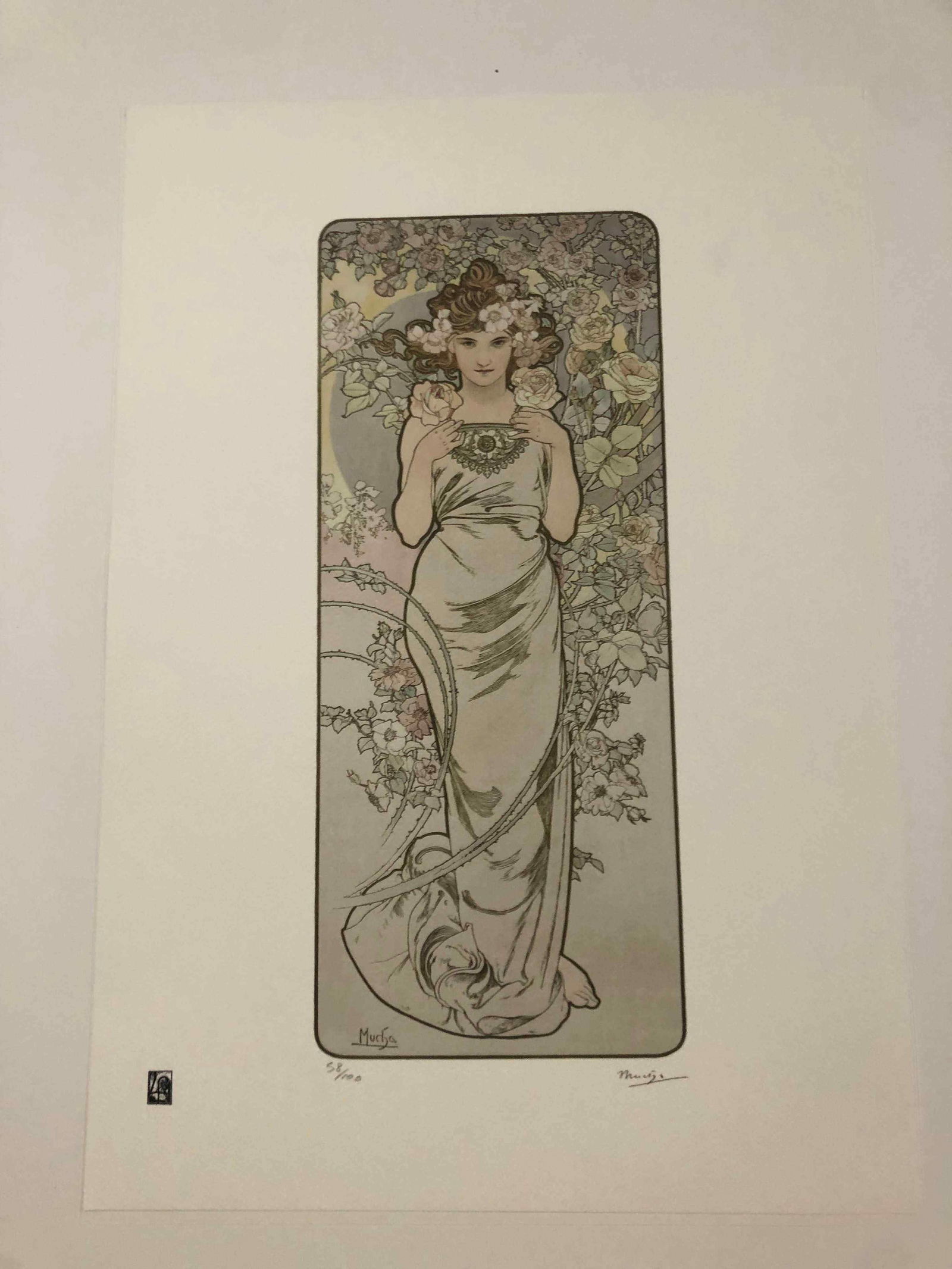 Alphonse Mucha litografia cm 50x70 con certificato (1 of 9)