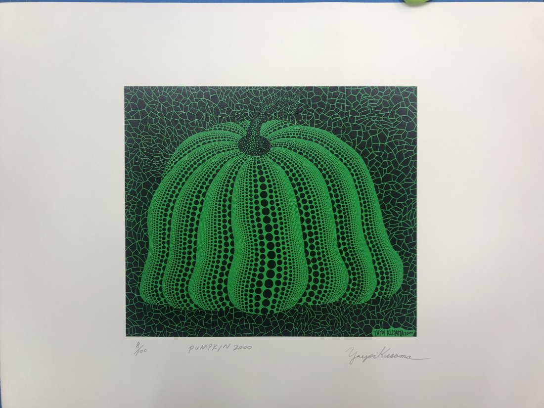 Yayoi Kusama serigraph - Pumpkin 2000 (Green) (1 of 13)