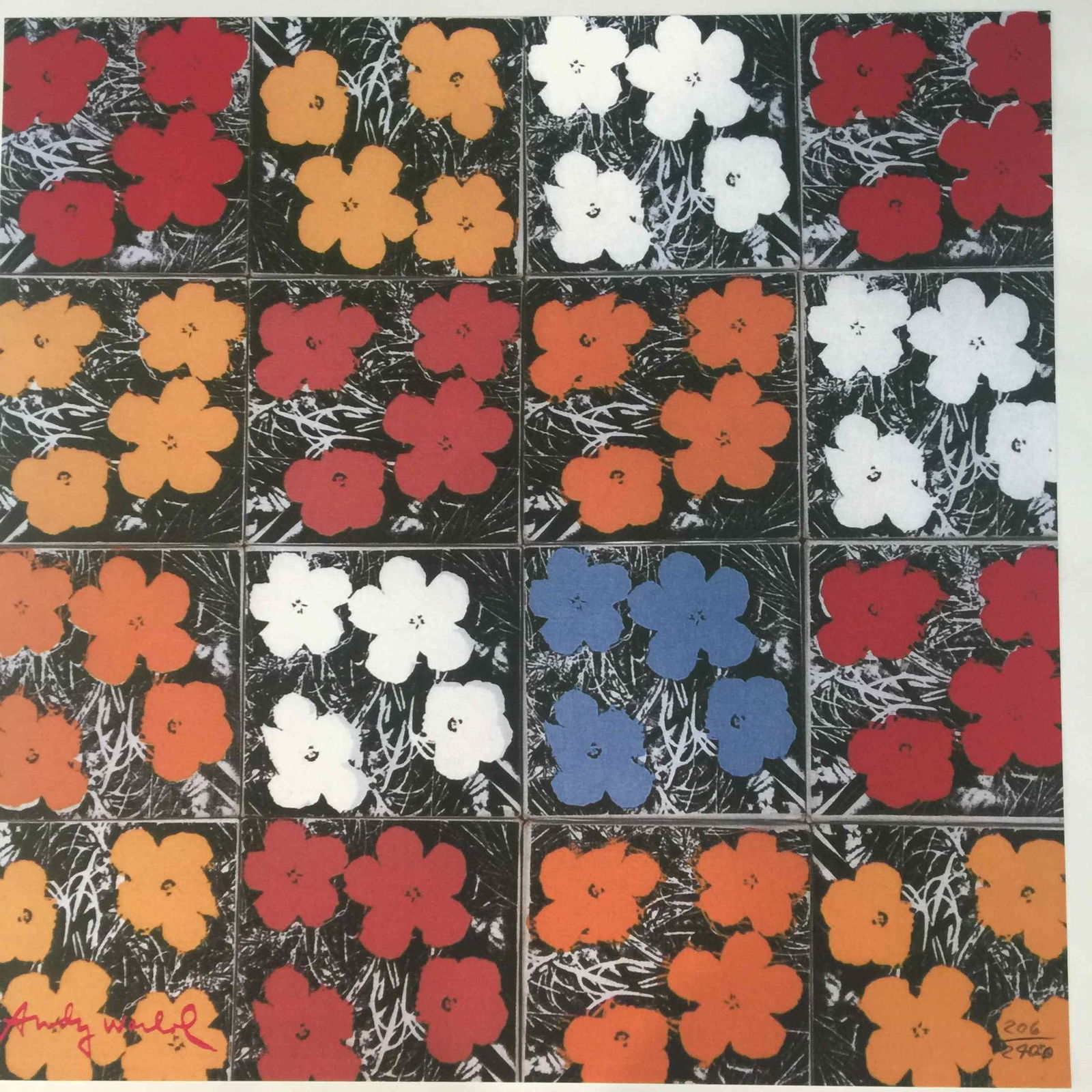 Andy Warhol offset lithograph cm 60x60  certificate of authenticity (1 of 12)