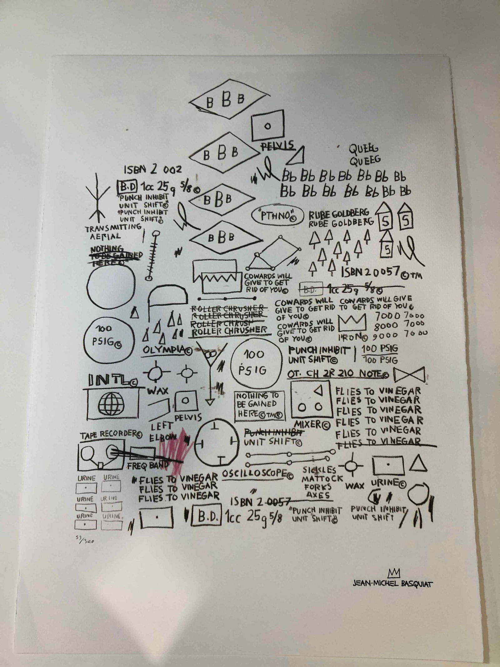 Jean-Michel Basquiat Lithograph 50x70 cm  edition 2015 (1 of 16)