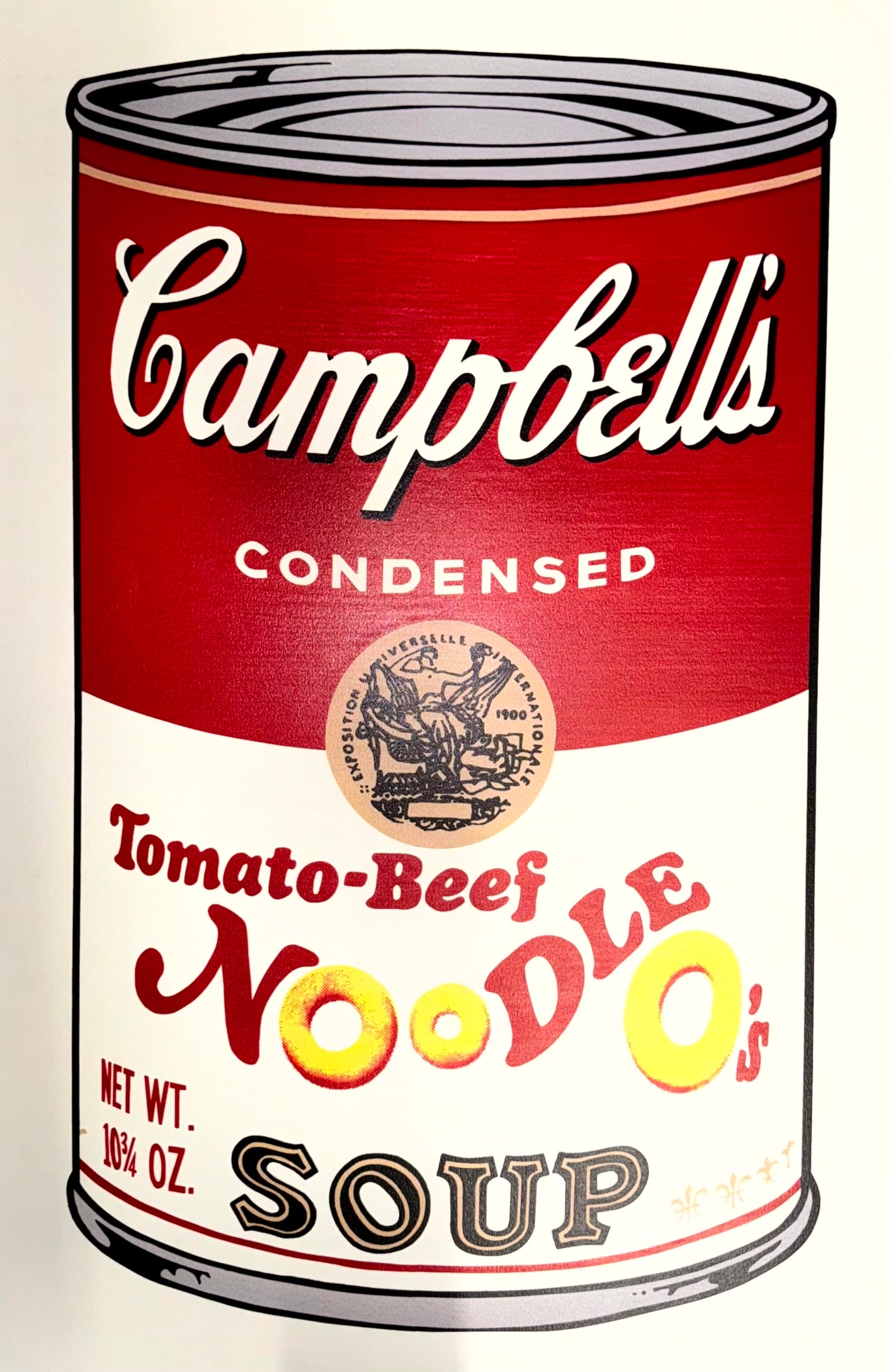 Andy Warhol Campbells Soup Can Tomato: Andy Warhol Campbells Soup Can Tomato signed Andy Warhol with ballpoint pen and stamped with the number (on the back) color silkscreen on smooth laid paper size 35 x 23 inches (890 x 585 mm) executed