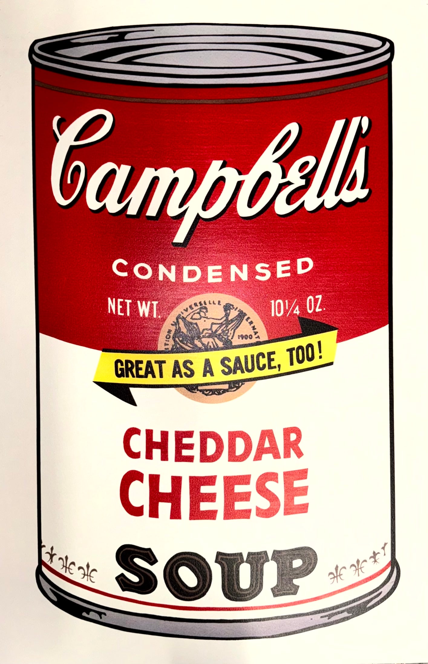 Andy Warhol Campbells Soup Can Tomato: Andy Warhol Campbells Soup Can Tomato signed Andy Warhol with ballpoint pen and stamped with the number (on the back) color silkscreen on smooth laid paper size 35 x 23 inches (890 x 585 mm) executed