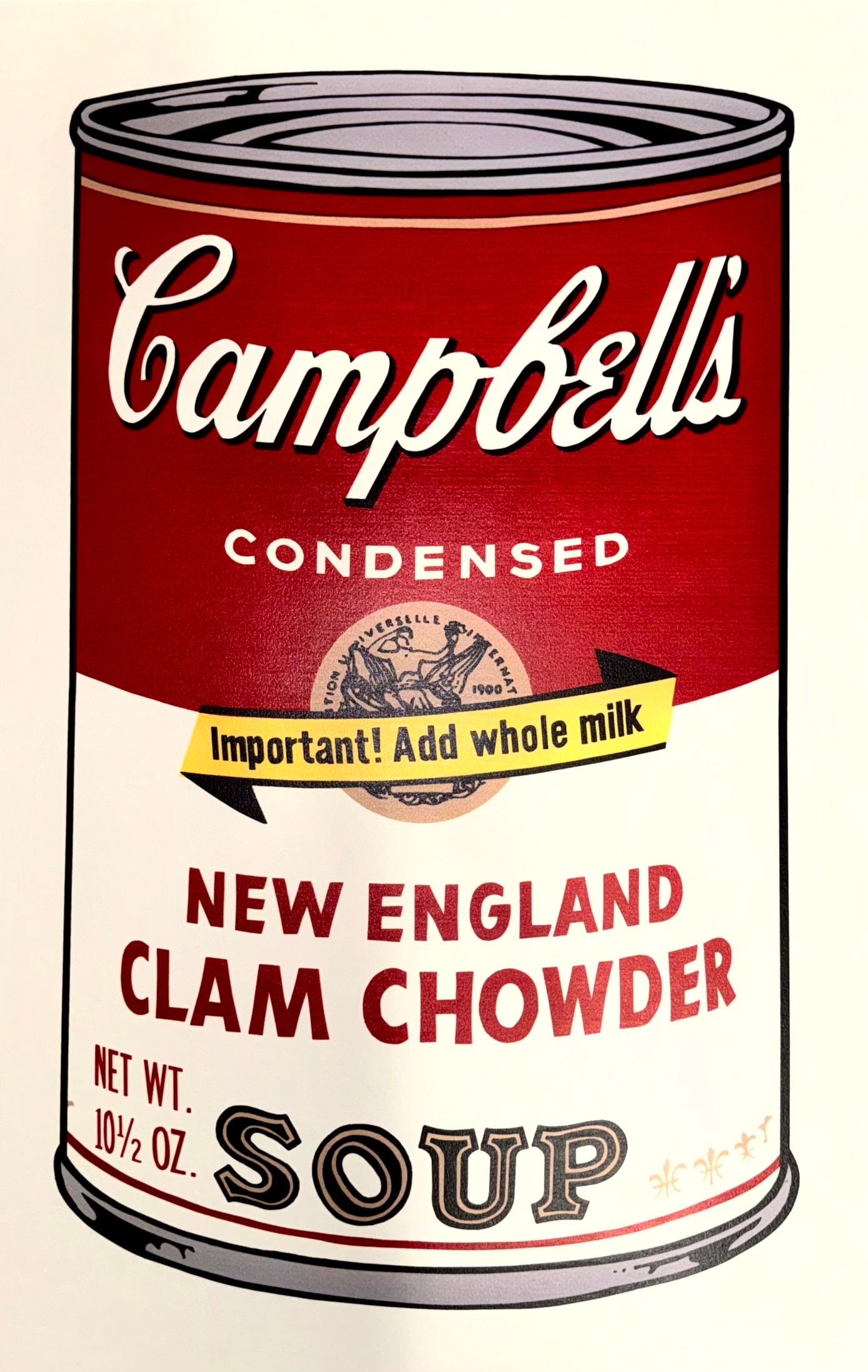 Andy Warhol Campbells Soup Can Tomato: Andy Warhol Campbells Soup Can Tomato signed Andy Warhol with ballpoint pen and stamped with the number (on the back) color silkscreen on smooth laid paper size 35 x 23 inches (890 x 585 mm) executed