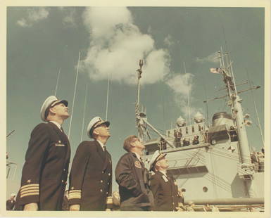 John F. Kennedy 1963 Trip to Cape Canaveral, FL - Original First-Generation Cecil Stoughton 8 x 10": Cecil Stoughton original first-generation 8 x 10" glossy photograph from John F. Kennedy's November 16, 1963 trip to Cape Canaveral, FL.In fine condition overall. Printed on double-weight Kodak