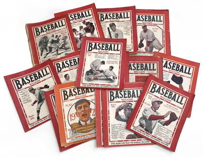 Baseball: Outdoor Sports Magazine Collection - Lot Includes 18 Issues from 1922-1923: Details: Collection of 18 issues of "Baseball: Outdoor Sports" magazine, featuring a variety of baseball players between January 1922 and June 1923. Players featured in this offering include