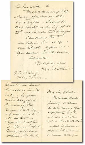 Charles Follen Mckim American Beaux Arts Architect Autographed Letter (als)