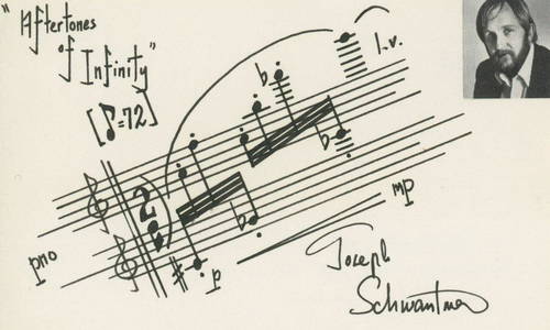 Joseph Schwantner - Pulitzer Prize American Composer - Autographed Music Quotation (AMQS)