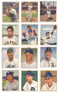 1950 Bowman Card Collection of 17 Including Eddie Joost, Bobby Brown, Howie Judson & Floyd Baker: 1950 Bowman card collection of 17. The collection includes Bob Elliott #20, Willard Marshall #73, Eddie Joost #103, Ted Gray #210, Al Kozar #15, Herman Wehmeier #27, Bobby Brown #101, Gerry Priddy