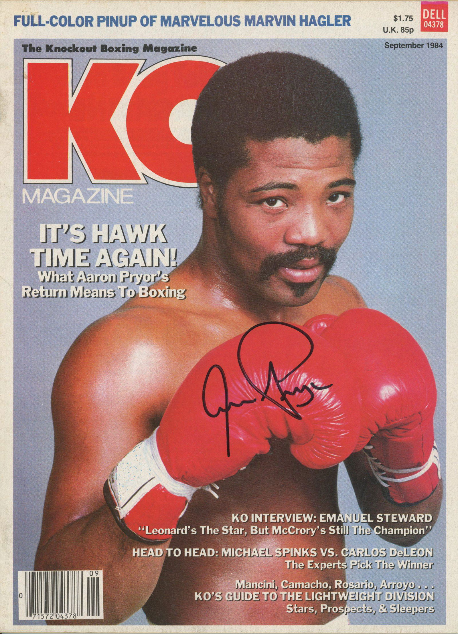 Aaron Pryor Boxing Legend Autographed KO Full Magazine, September