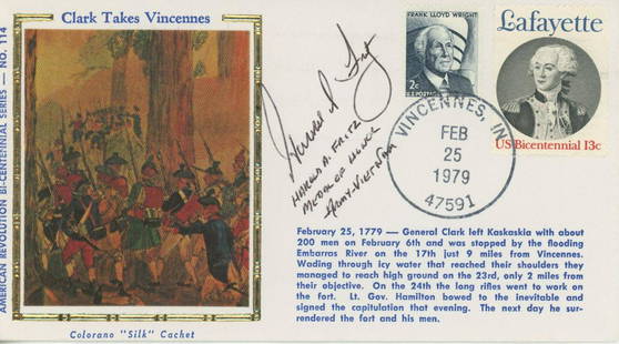 Harold A. Fritz - Medal of Honor: Vietnam War - Autographed Commemorative Postal Cover: Harold A. Fritz autographed commemorative postal cover.Fine condition.Harold Arthur "Hal" Fritz (born February 21, 1944) is a retired United States Army officer and a recipient of the