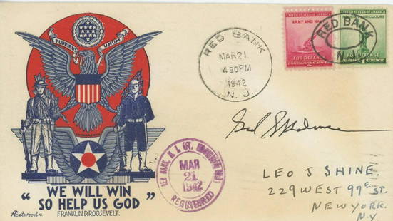 Gail Halvorsen - Berlin Airlift "Candy" Bomber - Autographed Commemorative Postal Cover: Gail Halvorsen autographed commemorative postal cover. Near fine condition.Gail Seymour Halvorsen (born October 10, 1920) is a retired senior officer and command pilot in the United States Air Force.