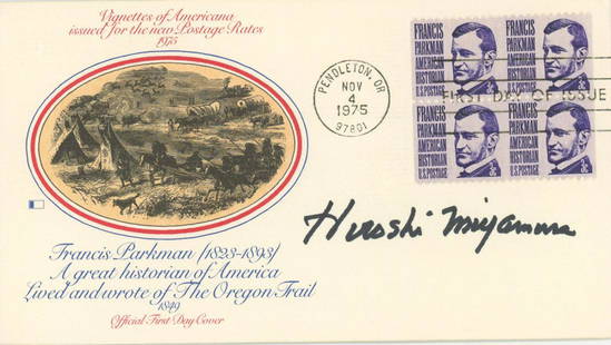 Hiroshi H. Miyamura - Medal of Honor: Korean War - Autographed First Day Cover: Hiroshi H. Miyamura autographed commemorative First Day of Issue postal cover.Fine condition.Hiroshi H. Miyamura (October 6, 1925 – November 29, 2022) was a United States Army soldier