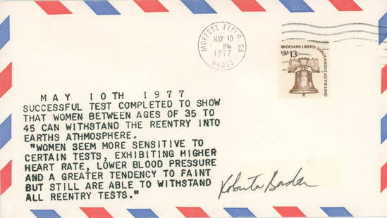 Roberta Bondar - Canada's First Female Astronaut - Autographed Commemorative Postal Cover: Roberta Bondara autographed commemorative postal cover. Fine condition. Roberta Bondar (born December 4, 1945) is Canada's first female astronaut and the first neurologi