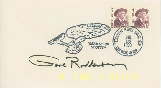 Gene Roddenberry - Star Trek Creator - Autographed Commemorative Postal Cover